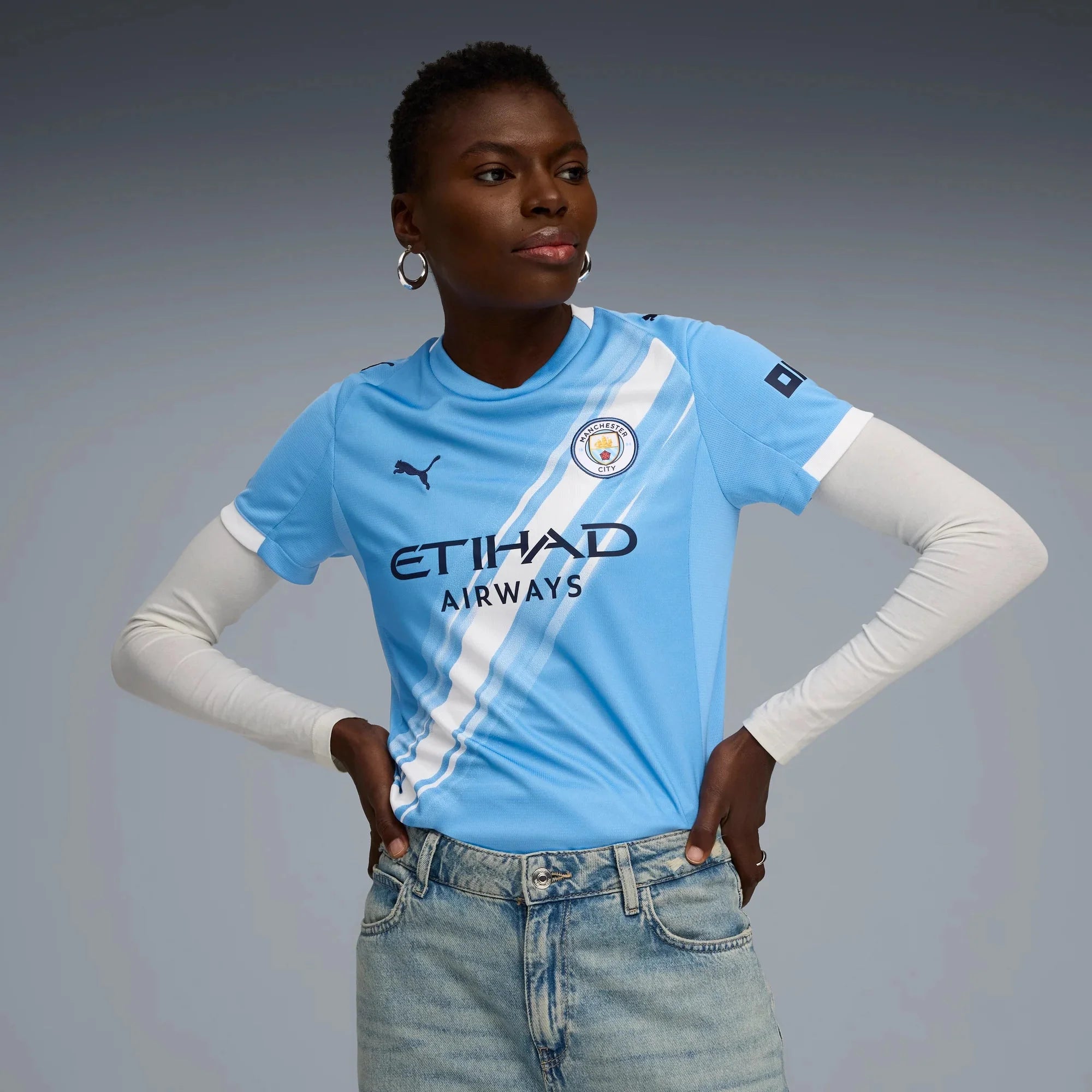 Puma 2025-26 Manchester City Women's Stadium Home Soccer Jersey