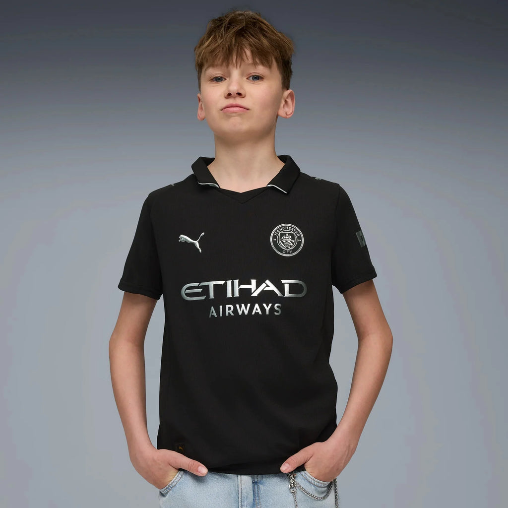 Puma 2025-26 Manchester City Youth Stadium Away Soccer Jersey