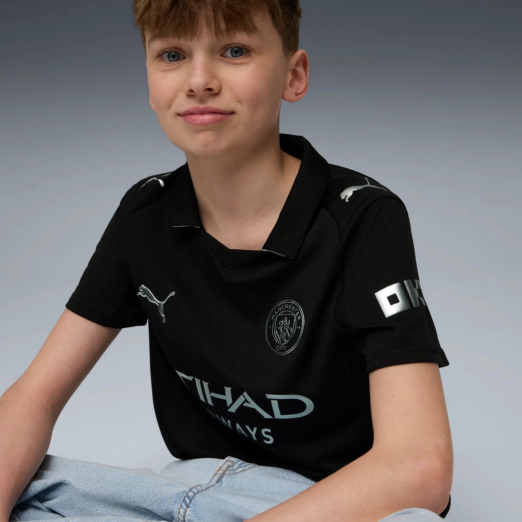 Puma 2025-26 Manchester City Youth Stadium Away Soccer Jersey