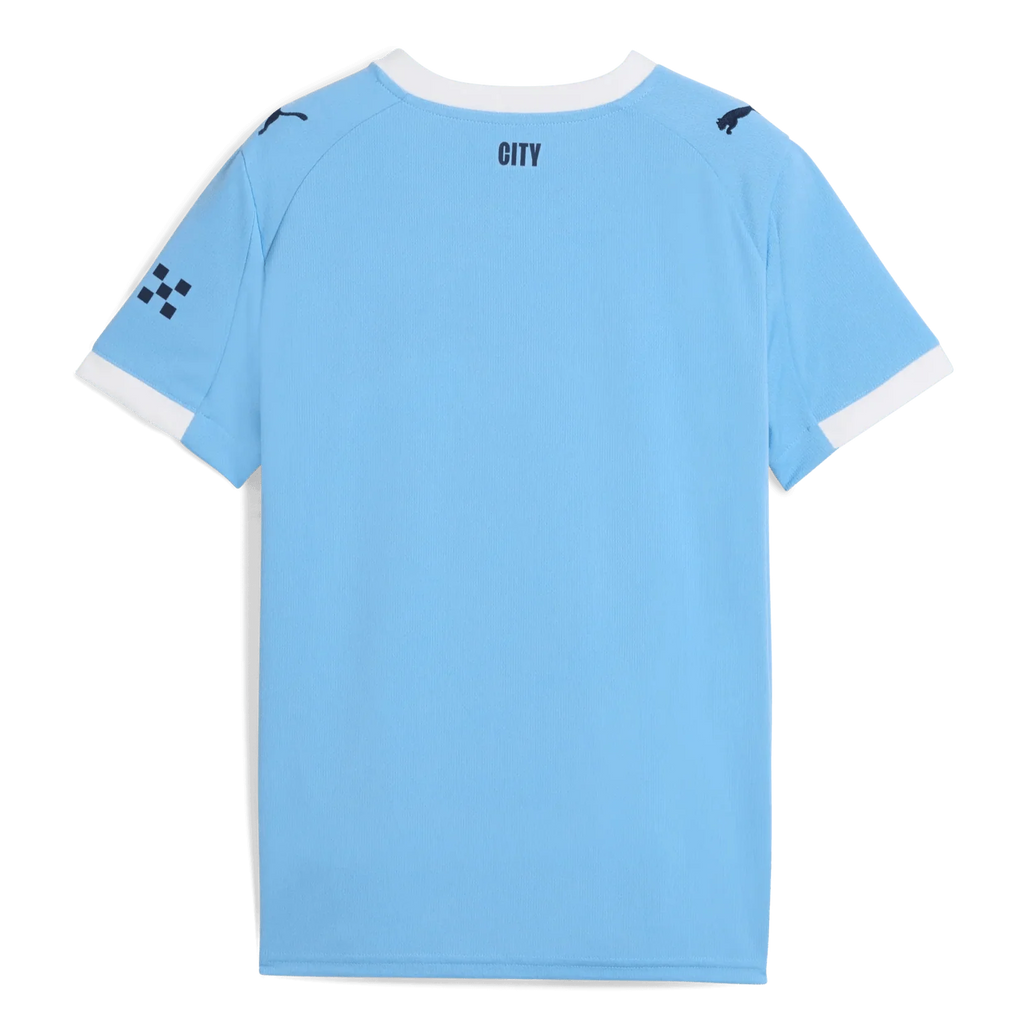 Puma 2025-26 Manchester City Youth Stadium Home Soccer Jersey