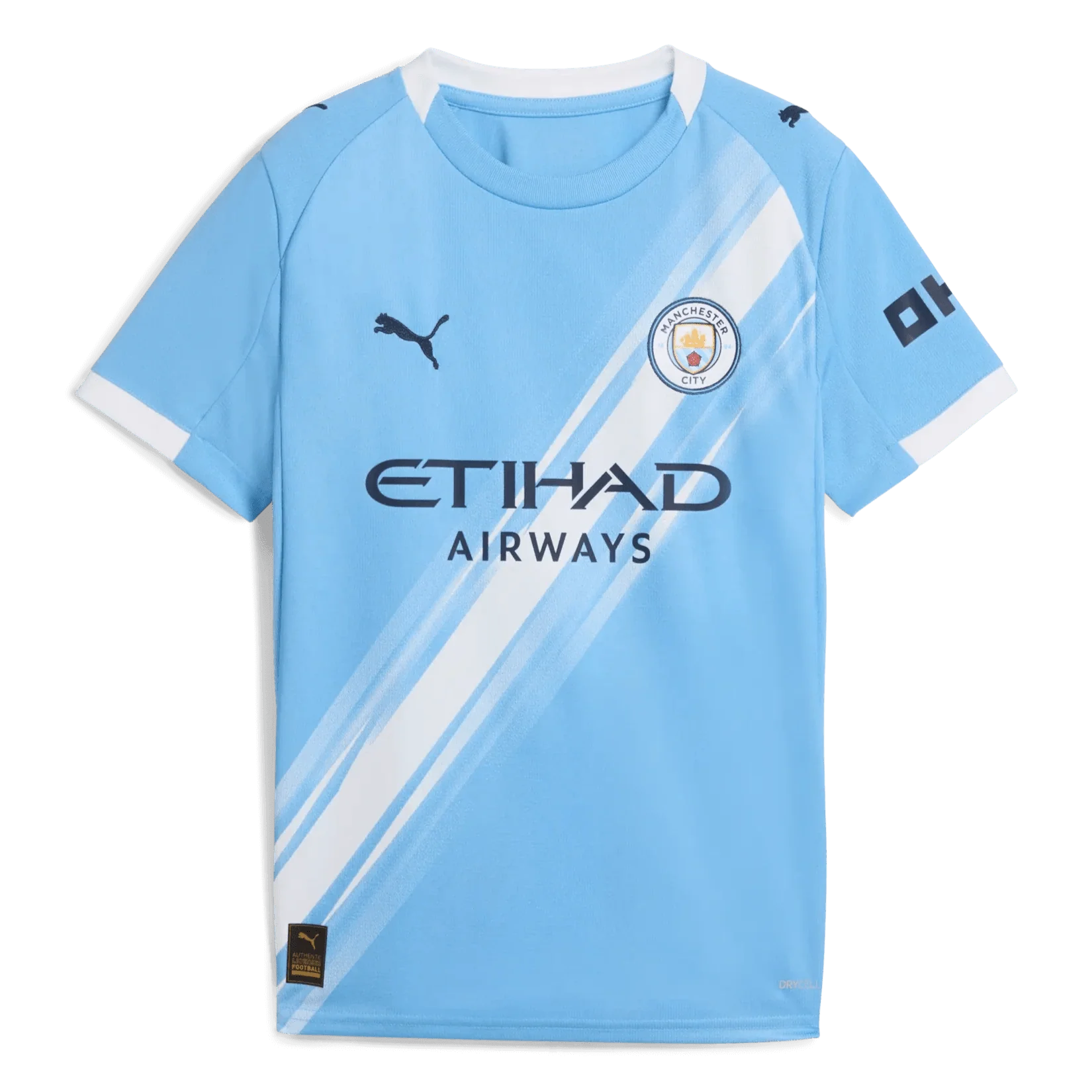 Puma 2025-26 Manchester City Youth Stadium Home Soccer Jersey