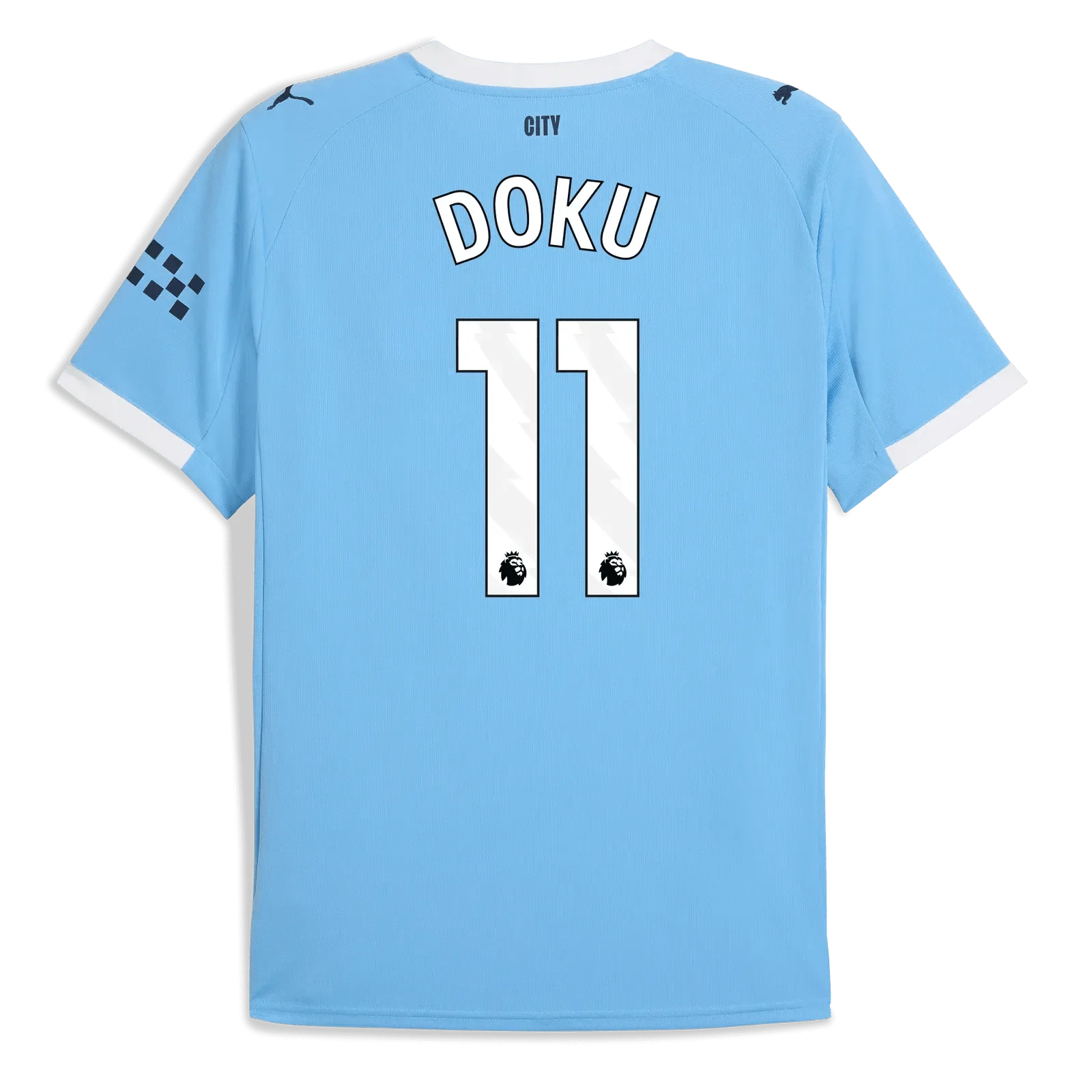Puma 2025-26 Manchester City Youth Stadium Home Soccer Jersey