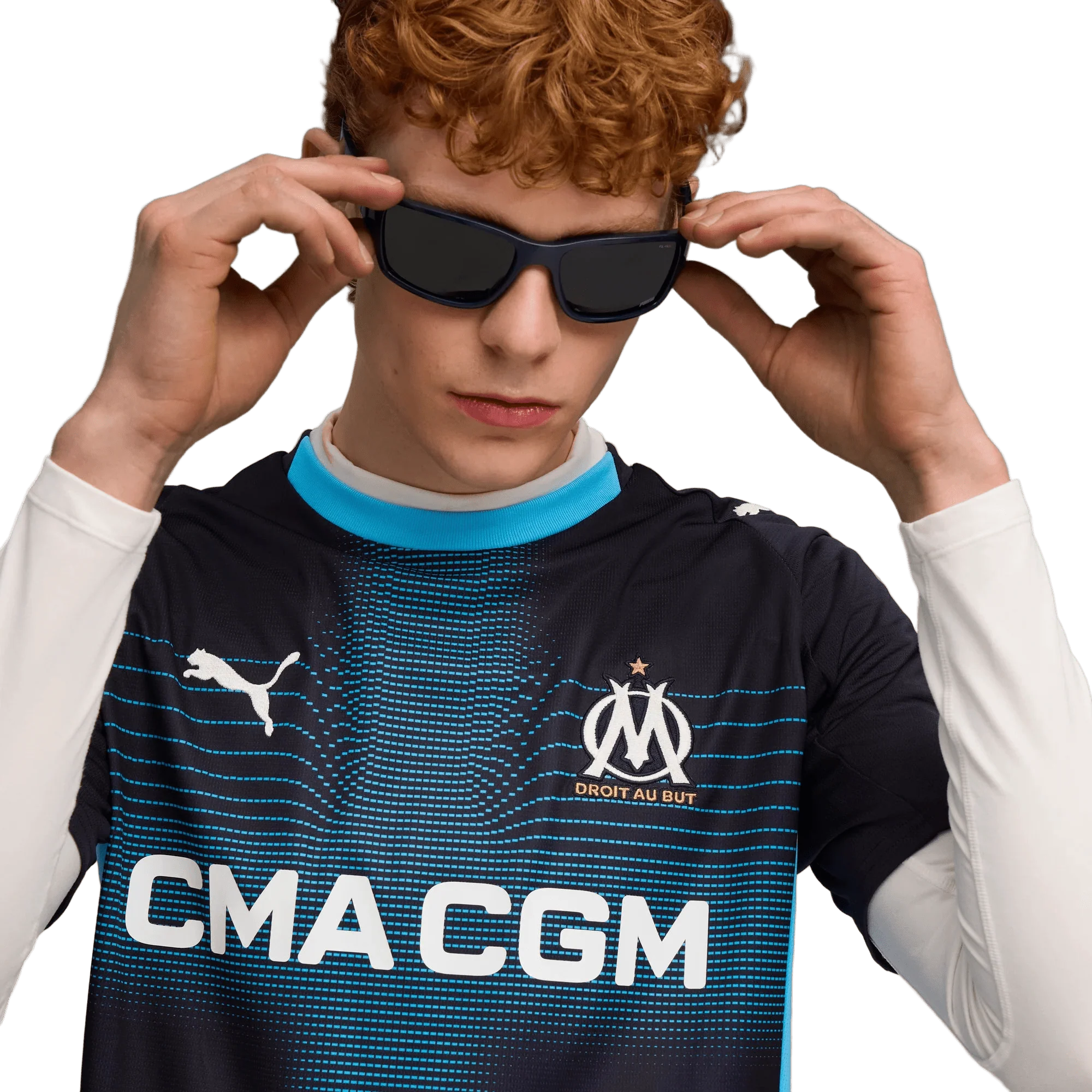 Puma 2025-26 Olympique de Marseille Men's Stadium Away Soccer Jersey