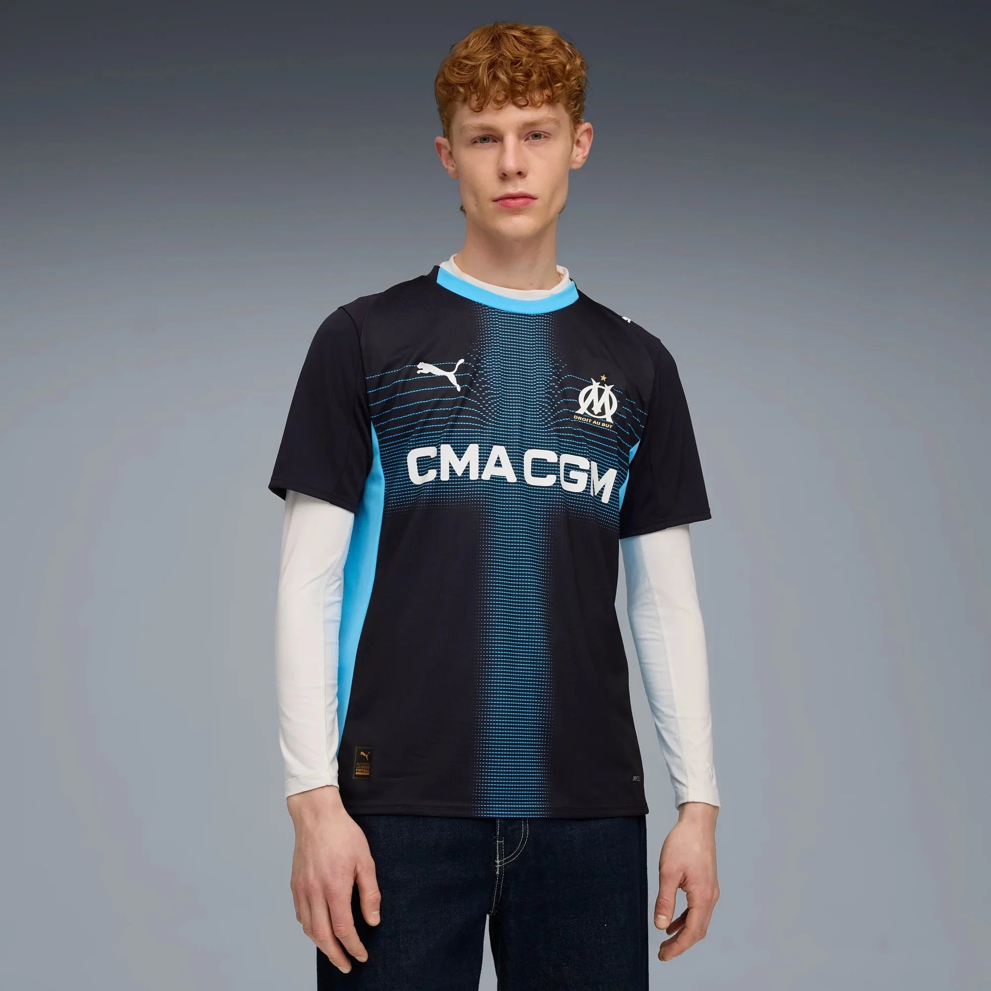 Puma 2025-26 Olympique de Marseille Men's Stadium Away Soccer Jersey