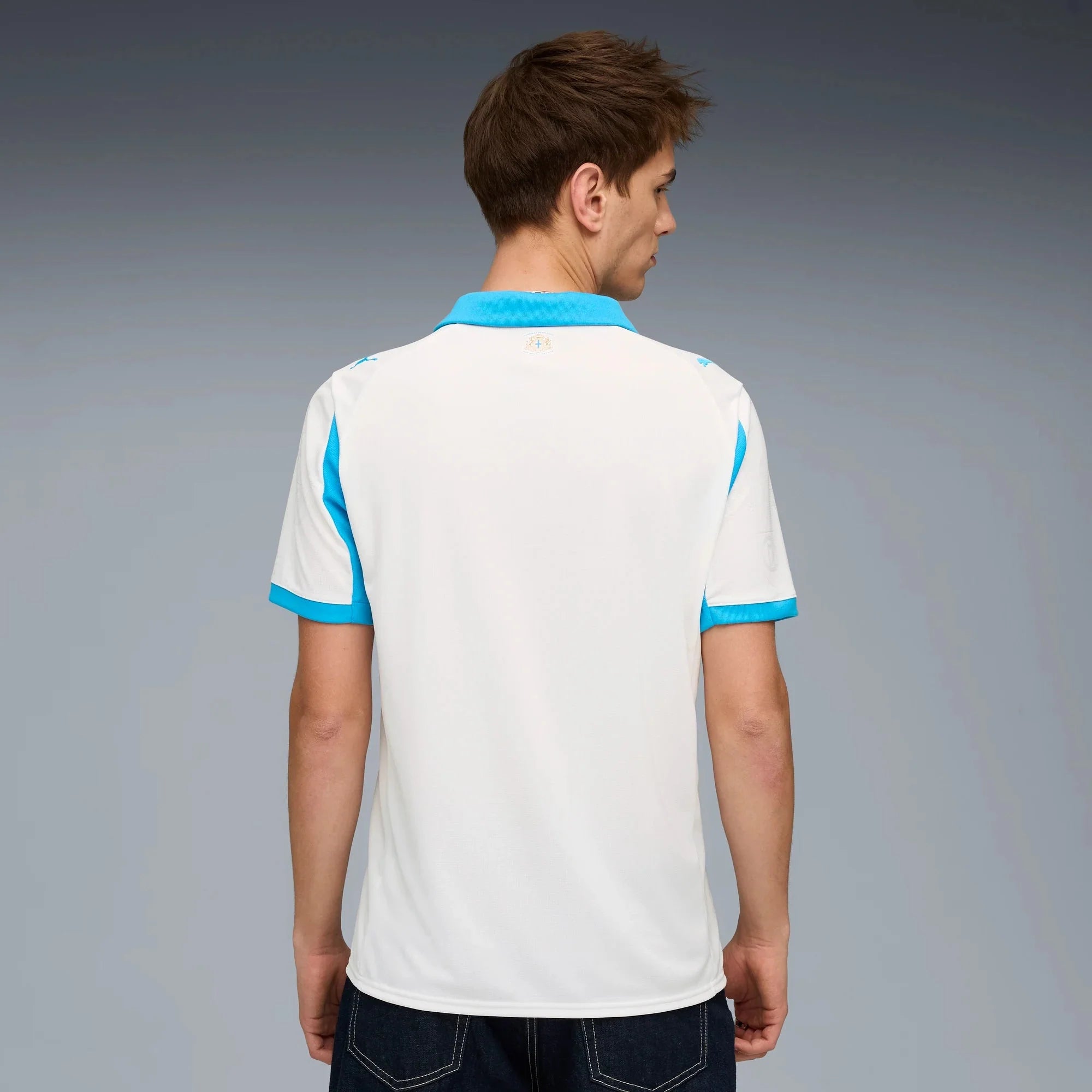 Puma 2025-26 Olympique de Marseille Men's Stadium Home Soccer Jersey