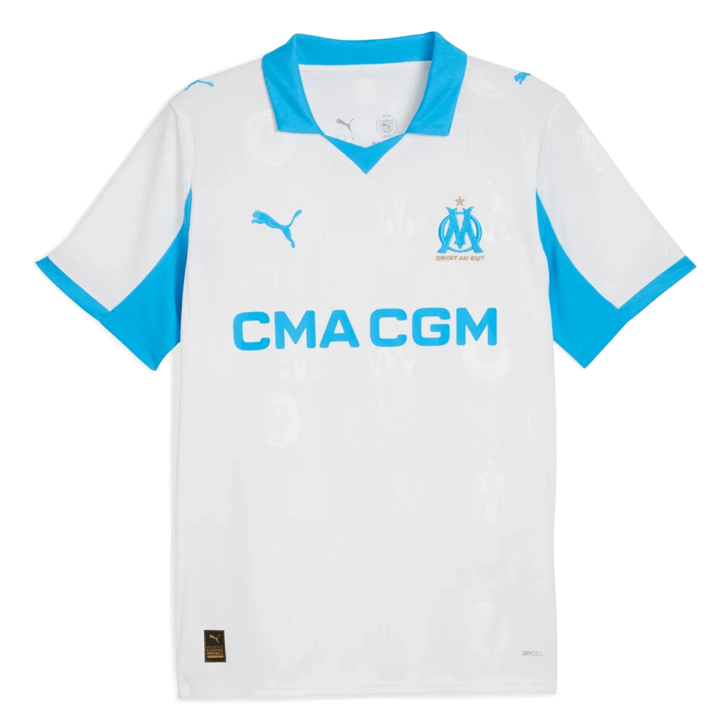 Puma 2025-26 Olympique de Marseille Men's Stadium Home Soccer Jersey