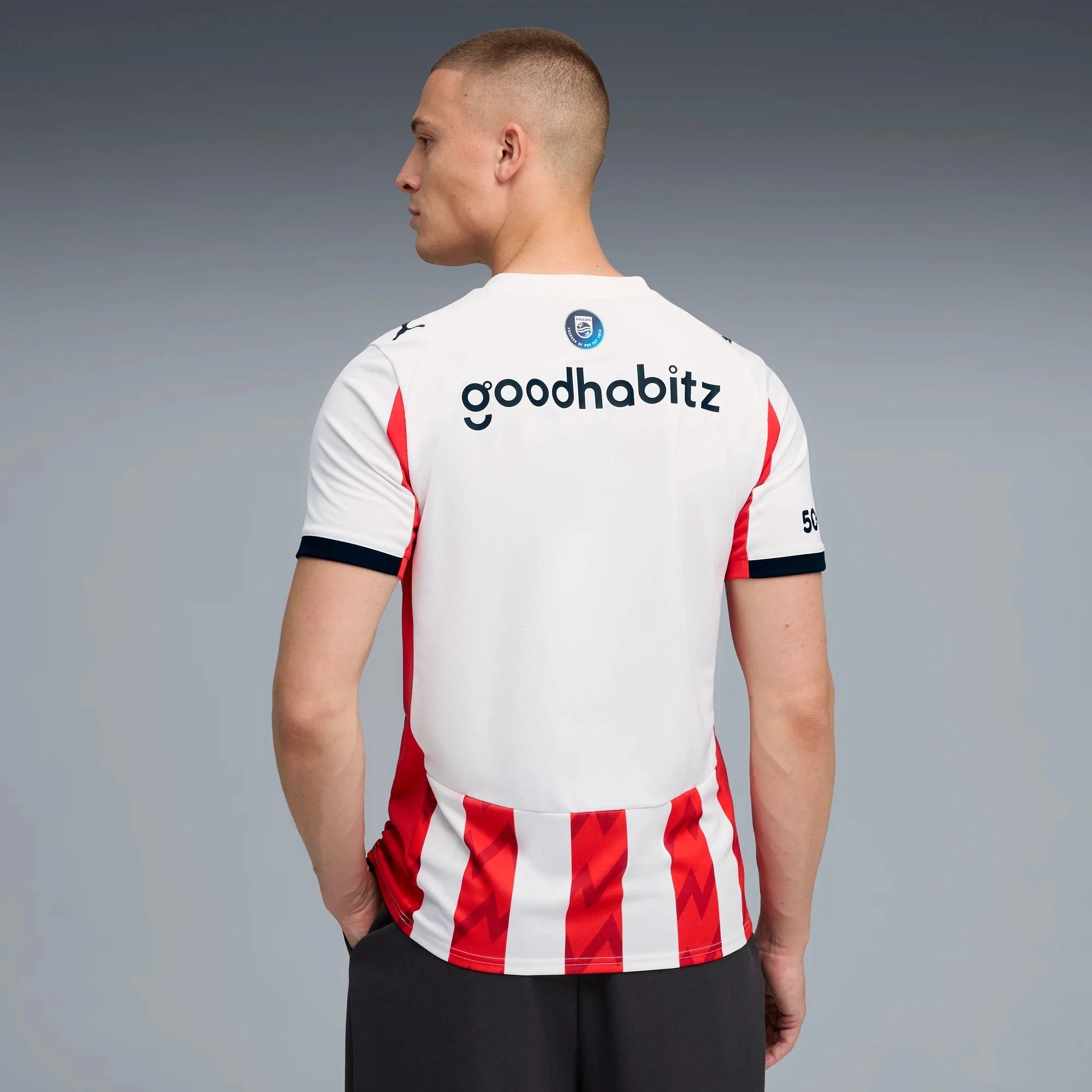 Puma 2025-26 PSV Men's Stadium Home Soccer Jersey