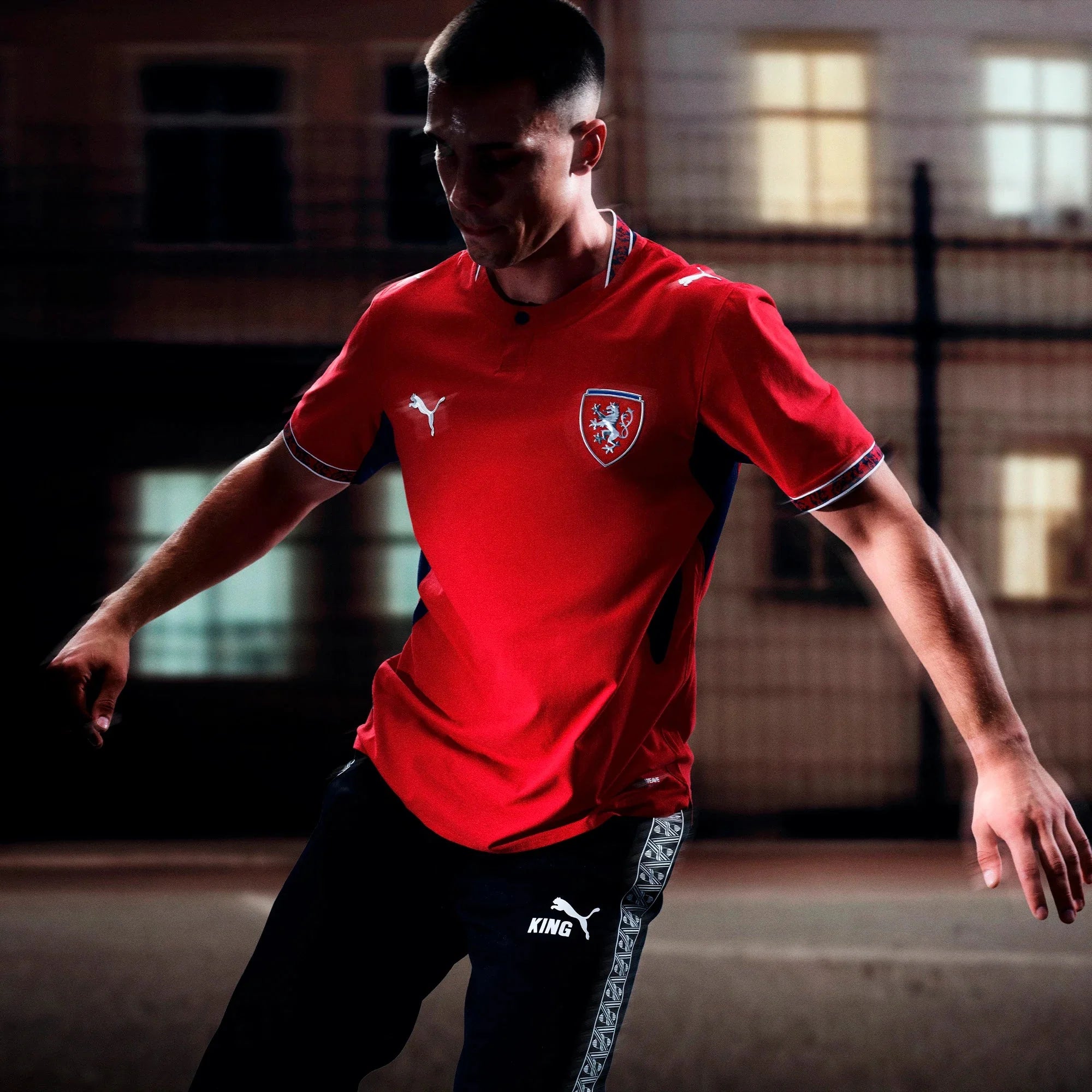 Puma 2026 Czech Republic Men's Stadium Home Soccer Jersey