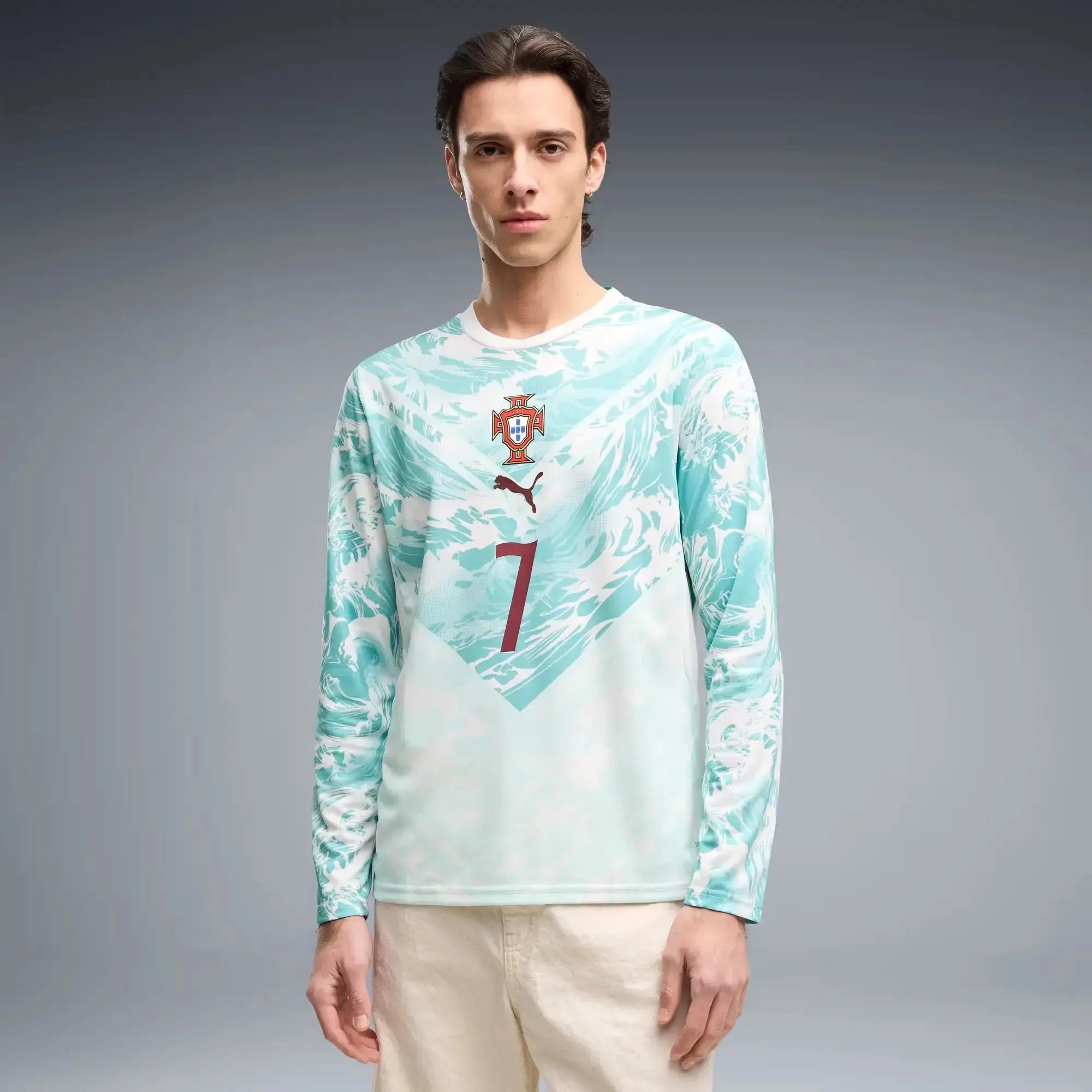 Puma 2026 Portugal Men's Stadium Away Ronaldo #7 Long-Sleeve Soccer Jersey