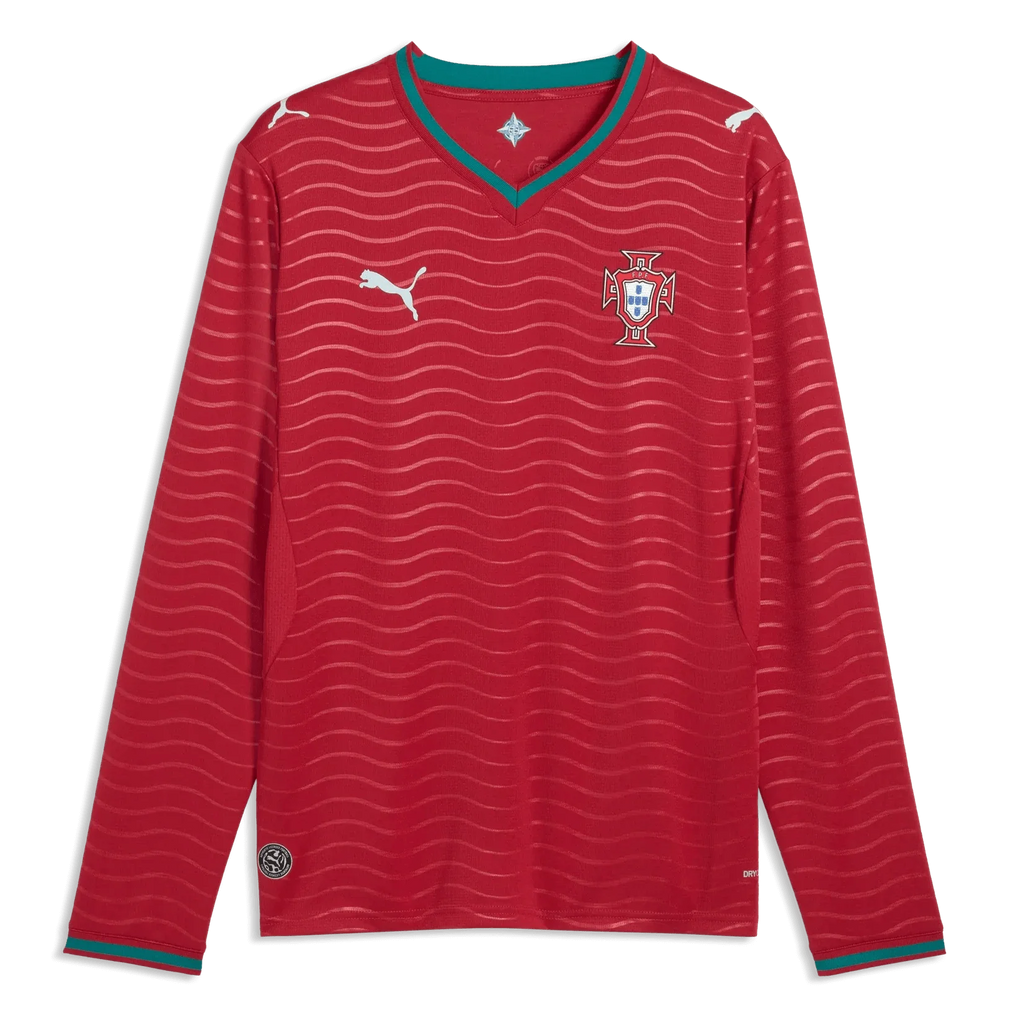Puma 2026 Portugal Men's Stadium Home Long-Sleeve Soccer Jersey
