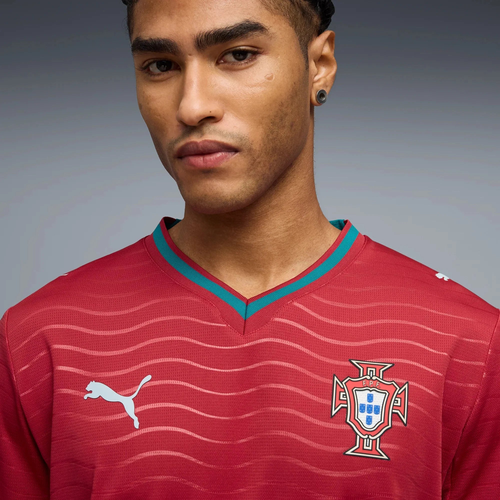 Puma 2026 Portugal Men's Stadium Home Long-Sleeve Soccer Jersey