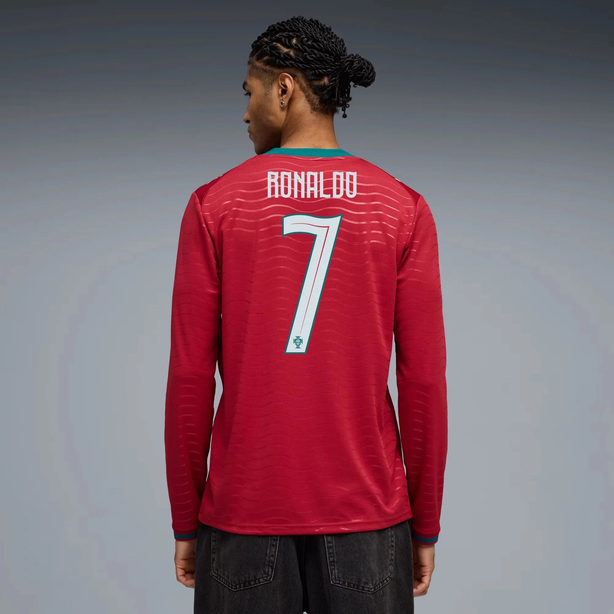 Puma 2026 Portugal Men's Stadium Home Ronaldo #7 Long-Sleeve Soccer Jersey