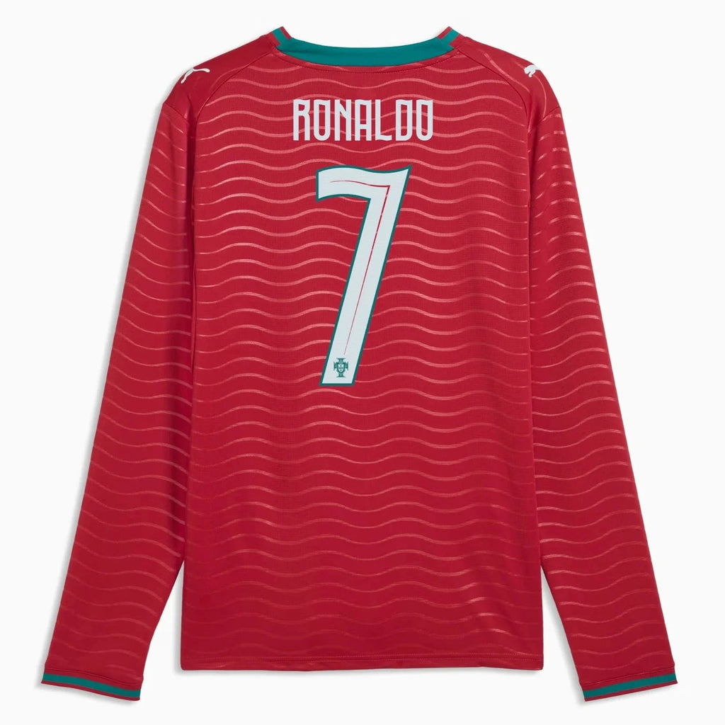 Puma 2026 Portugal Men's Stadium Home Ronaldo #7 Long-Sleeve Soccer Jersey