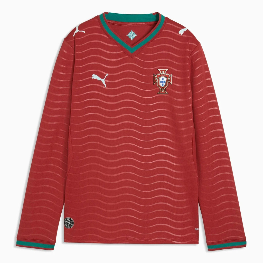 Puma 2026 Portugal Youth Stadium Home Long-Sleeve Jersey