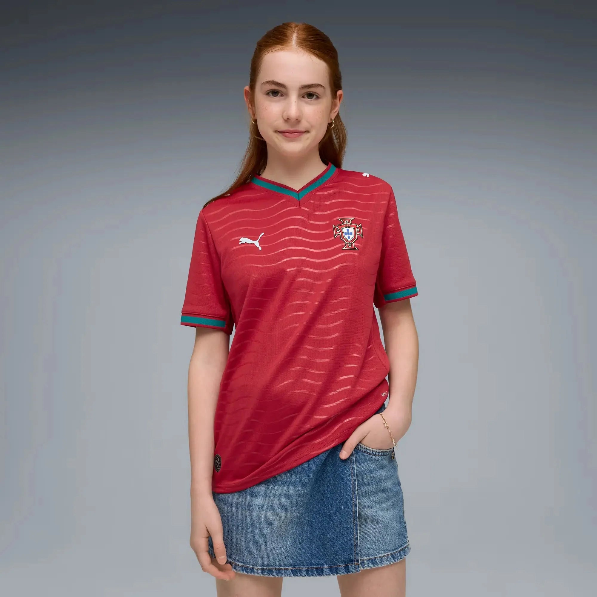 Puma 2026 Portugal Youth Stadium Home Soccer Jersey