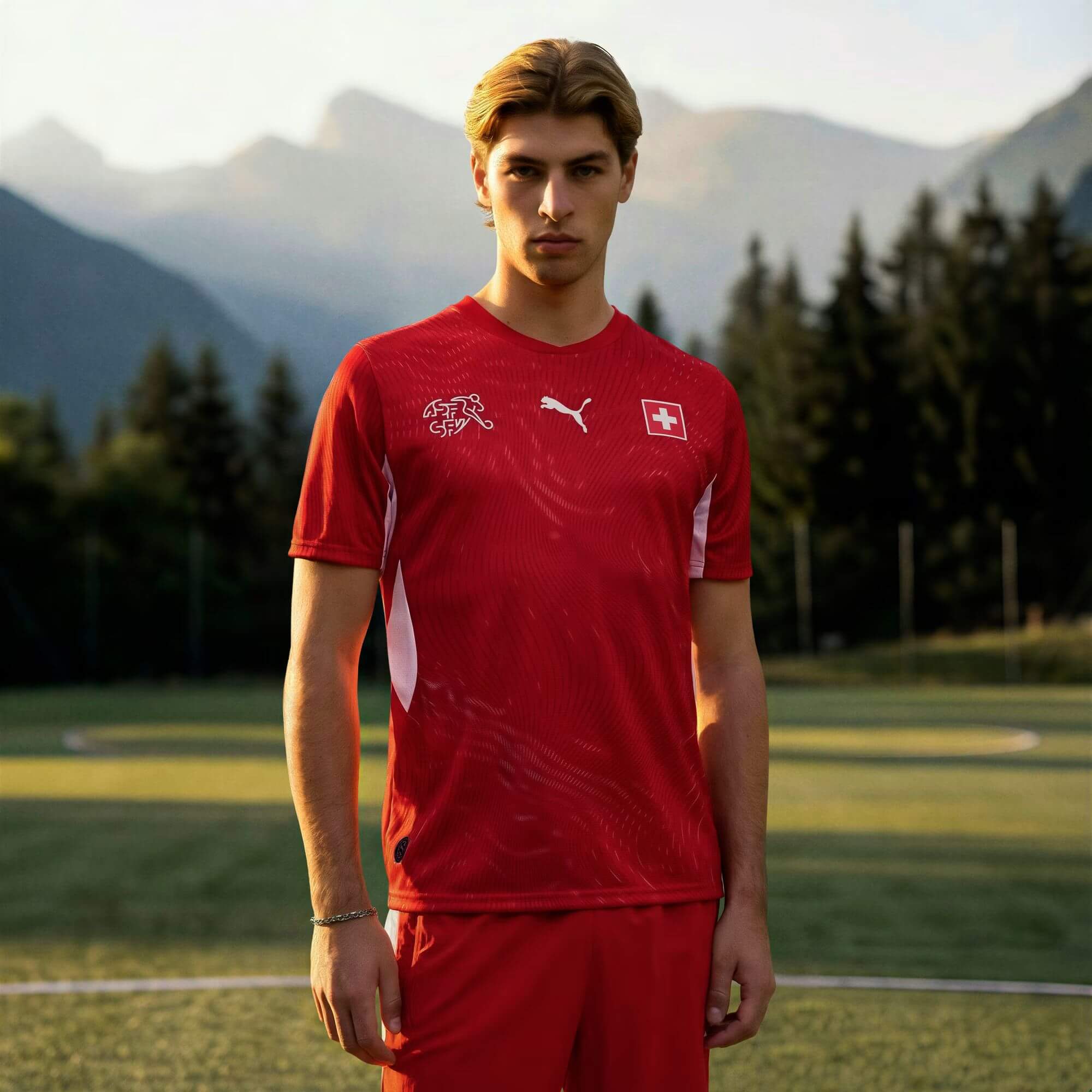 Puma 2026 Switzerland Men's Stadium Home Soccer Jersey
