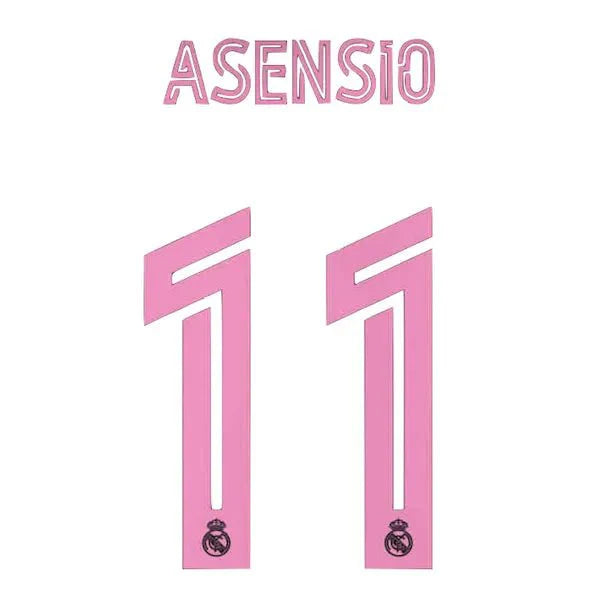 Real Madrid 2020/21 Third Asensio #11 Jersey Name Set