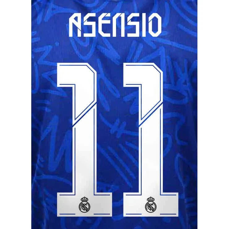Real Madrid 2021/22 Away/Third Asensio #11 Jersey Name Set