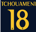 Real Madrid 2023/24 Away Tchouameni #18 Jersey Name Set