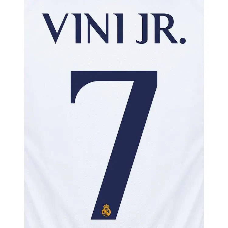 Real Madrid 2023/24 Home Vini Jr #7 Jersey Name Set