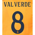 Real Madrid 2024/25 Away VALVERDE #8 Official Name Set