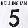 Real Madrid 2024/25 Home Bellingham #5 Youth Jersey Name Set