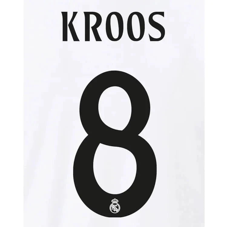 Real Madrid 2024/25 Home Kroos #8 Jersey Name Set