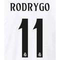 Real Madrid 2024/25 Home Rodrygo #11 Jersey Name Set