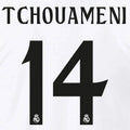 Real Madrid 2024/25 Home Tchouameni #14 Jersey Name Set