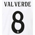 Real Madrid 2024/25 Home Valverde #8 Jersey Name Set