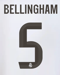 Real Madrid 2025/26 Home BELLINGHAM #5 Official Name Set