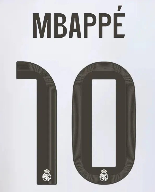 Real Madrid 2025/26 Home MBAPPE #10 Official Name Set