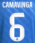 Real Madrid 2025/26 Third CAMAVINGA #6 Official Name Set (CL Version)