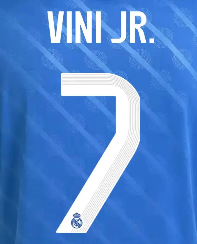 Real Madrid 2025/26 Third VINI JR #7 Youth Official Name Set (CL Version)