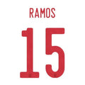 Spain 2020/21 Away Ramos #15 Jersey Name Set