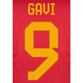 Spain 2022-23 Home Gavi #9 Youth Jersey Name Set