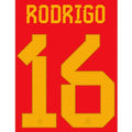 Spain 2022-23 Home Rodrigo #16 Jersey Name Set