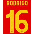Spain 2024/25 Home Rodrigo #16 Jersey Name Set