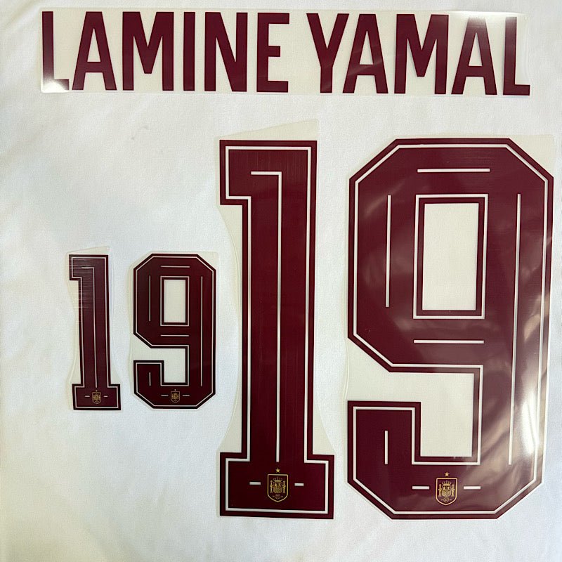 Spain 2026- Away LAMINE YAMAL #19 Jersey Name Set