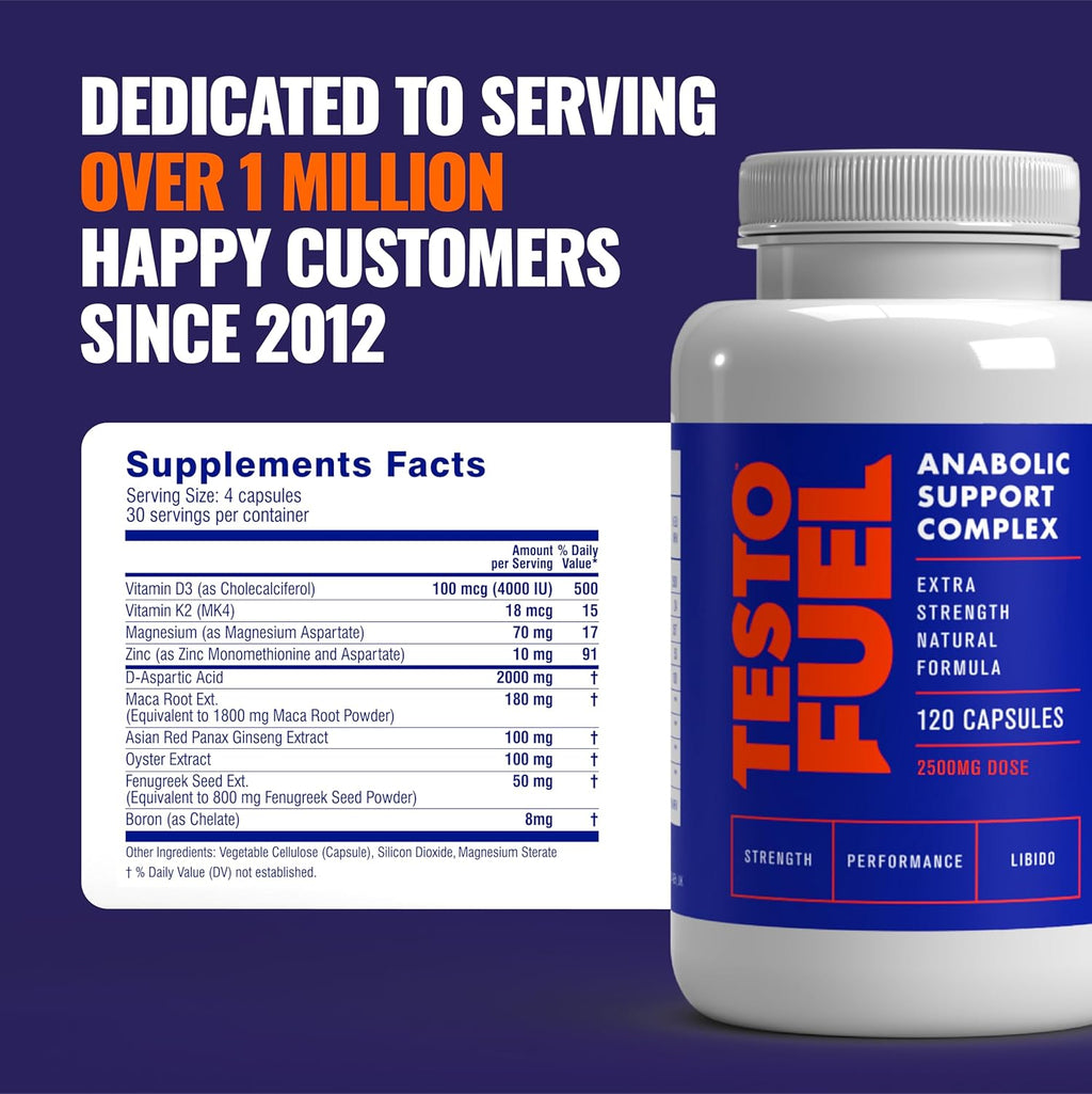 TestoFuel 120 T-Booster Pills – Test Booster for Men