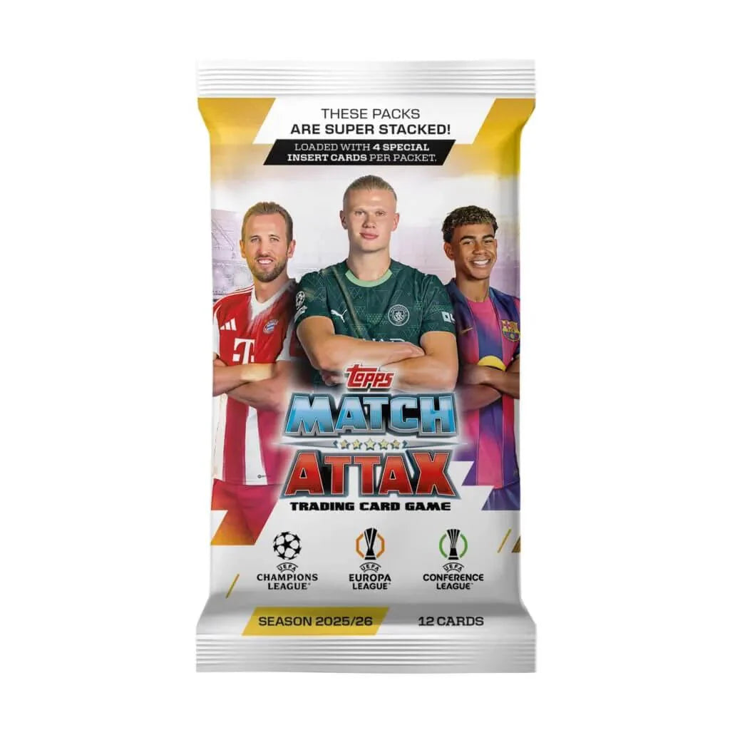 Topps 2025-26 Match Attax UEFA Champions League Cards BOX (32 Packs Each)