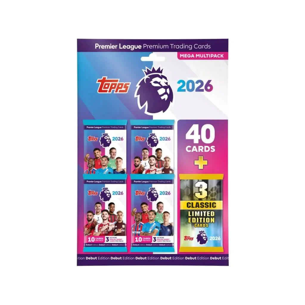 Topps 2025-26 Premier League Debut Edition Cards - Mega Multipack (40 Cards + 3 LE)