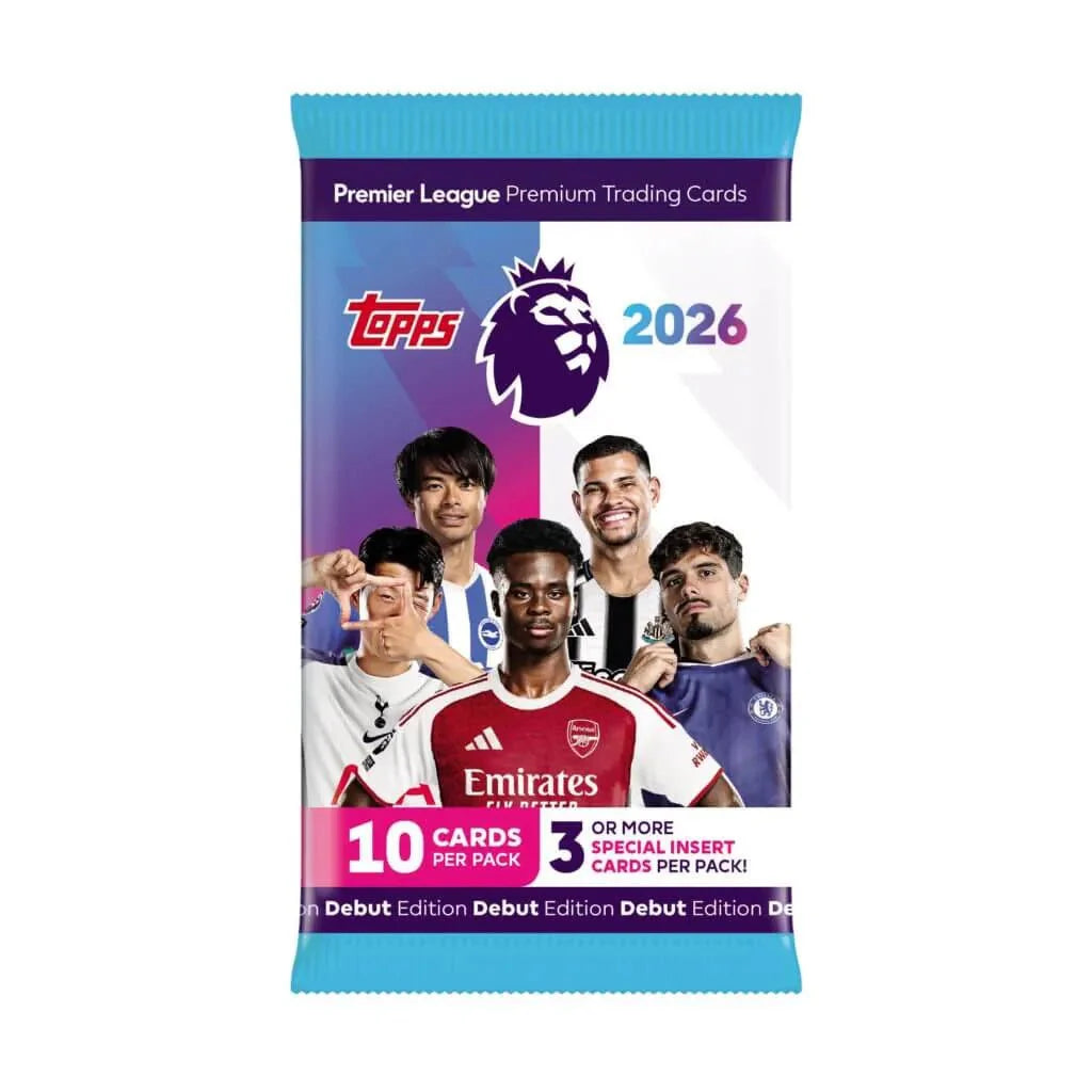Topps 2025-26 Premier League Starter Pack, Binder, 10 Cards + Gold Lion