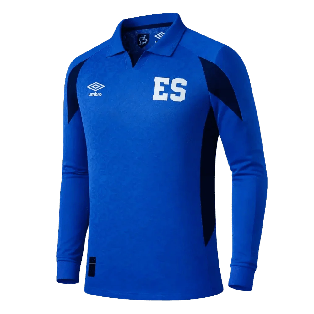 Umbro 2026 El Salvador Men's Authentic Home Long-Sleeve Soccer Jersey