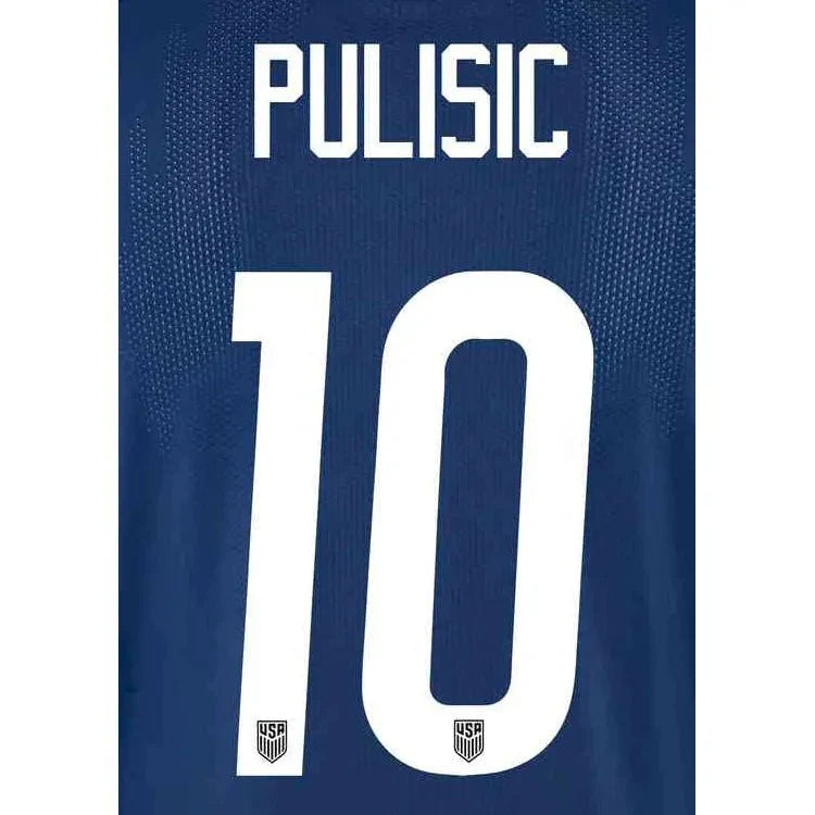USMNT 2020/21 Away Pulisic #10 Youth Jersey Name Set