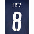 USWNT 2020/21 Away  Ertz #8 Jersey Name Set