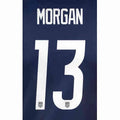 USWNT 2020/21 Away  Morgan #13 Jersey Name Set