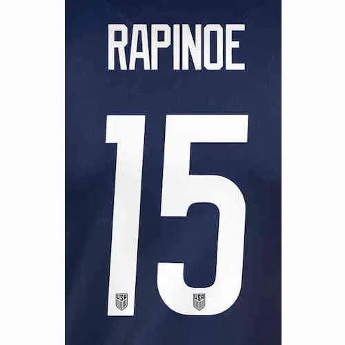 USWNT 2020/21 Away  Rapinoe #15 Jersey Name Sets