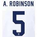 USMNT 2022-23 Home A. Robinson #5 Jersey Name Set