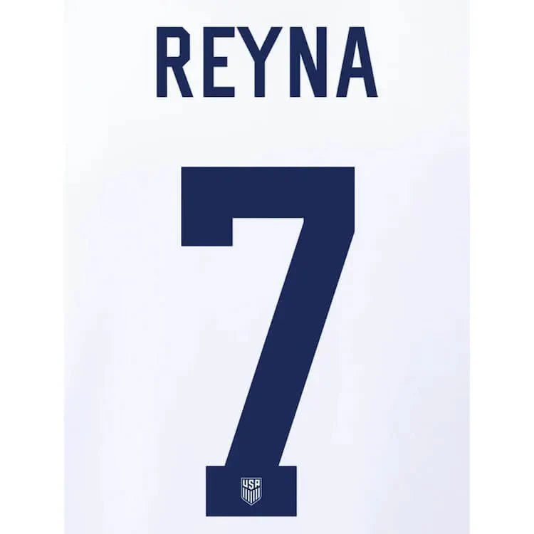 USMNT 2022-23 Home Reyna Youth #7 Jersey Name Set